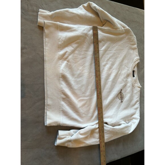 Hard Rock Cafe Los Angeles Crewneck Sweatshirt Medium Beige Pullover - Picture 8 of 9